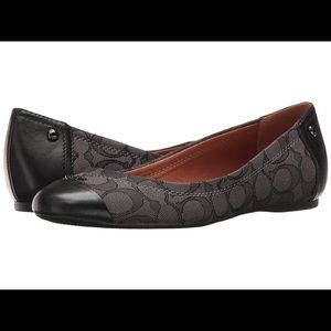 Coach Chelsea Flats Black Smoke Size 8